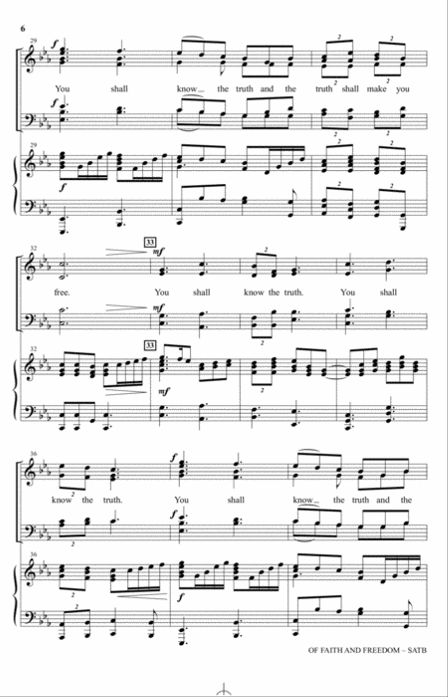 Of Faith And Freedom 4-Part scores gallery preview page 4