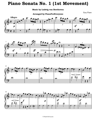 Book cover for Piano Sonata No. 1 (1st Movement) - Beethoven (Easy Piano)