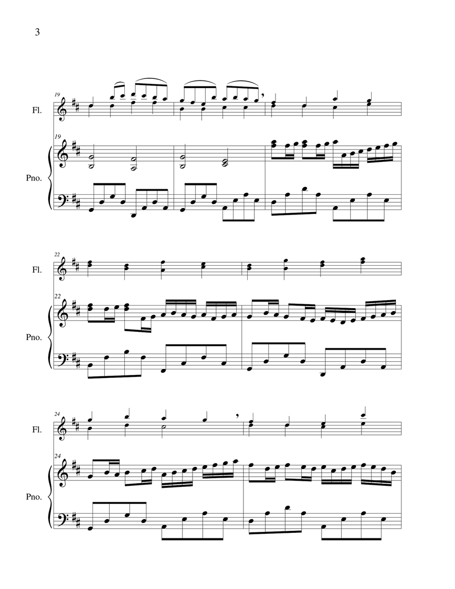 Canon - Flute Duet and Piano Canon - Flute Duet and Piano Flute Duet scores gallery preview page 5