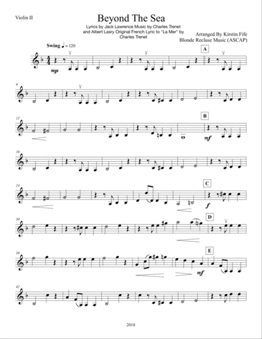 Beyond The Sea String Quartet scores gallery preview page 3
