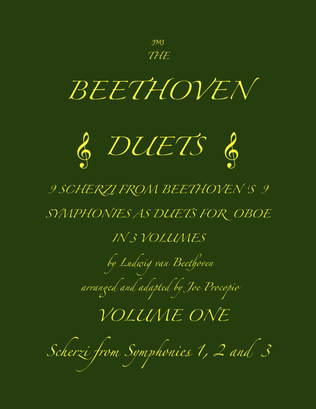 The Beethoven Duets For Oboe Volume 1 Scherzi 1, 2 and 3