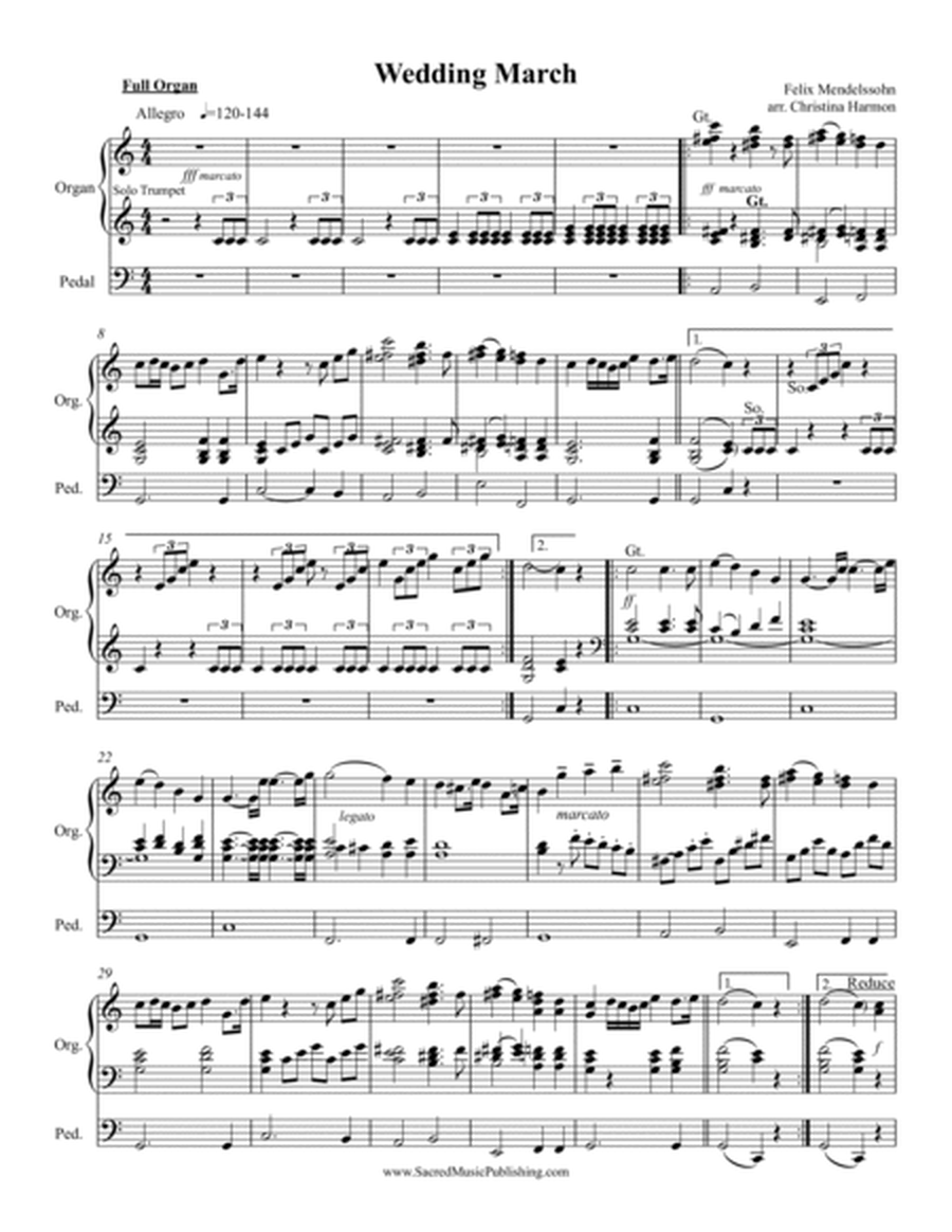 Mendelssohn - Wedding March - Organ image number null