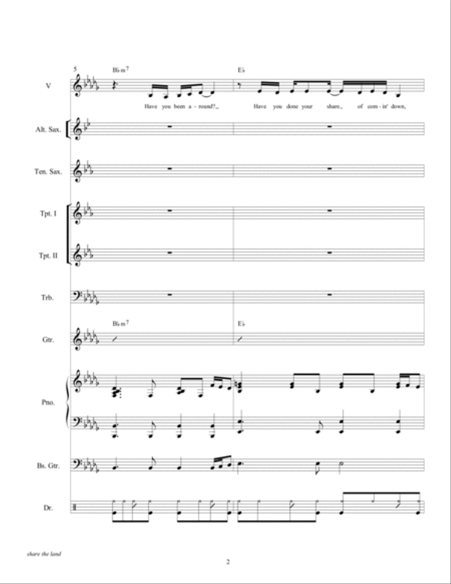 Share The Land Large Ensemble scores gallery preview page 4