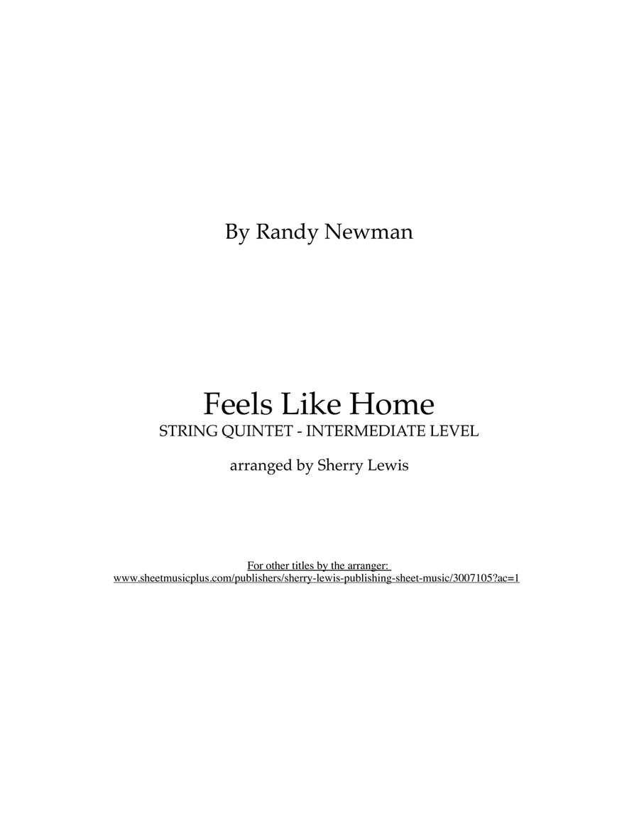 Feels Like Home String Quintet scores gallery preview page 2