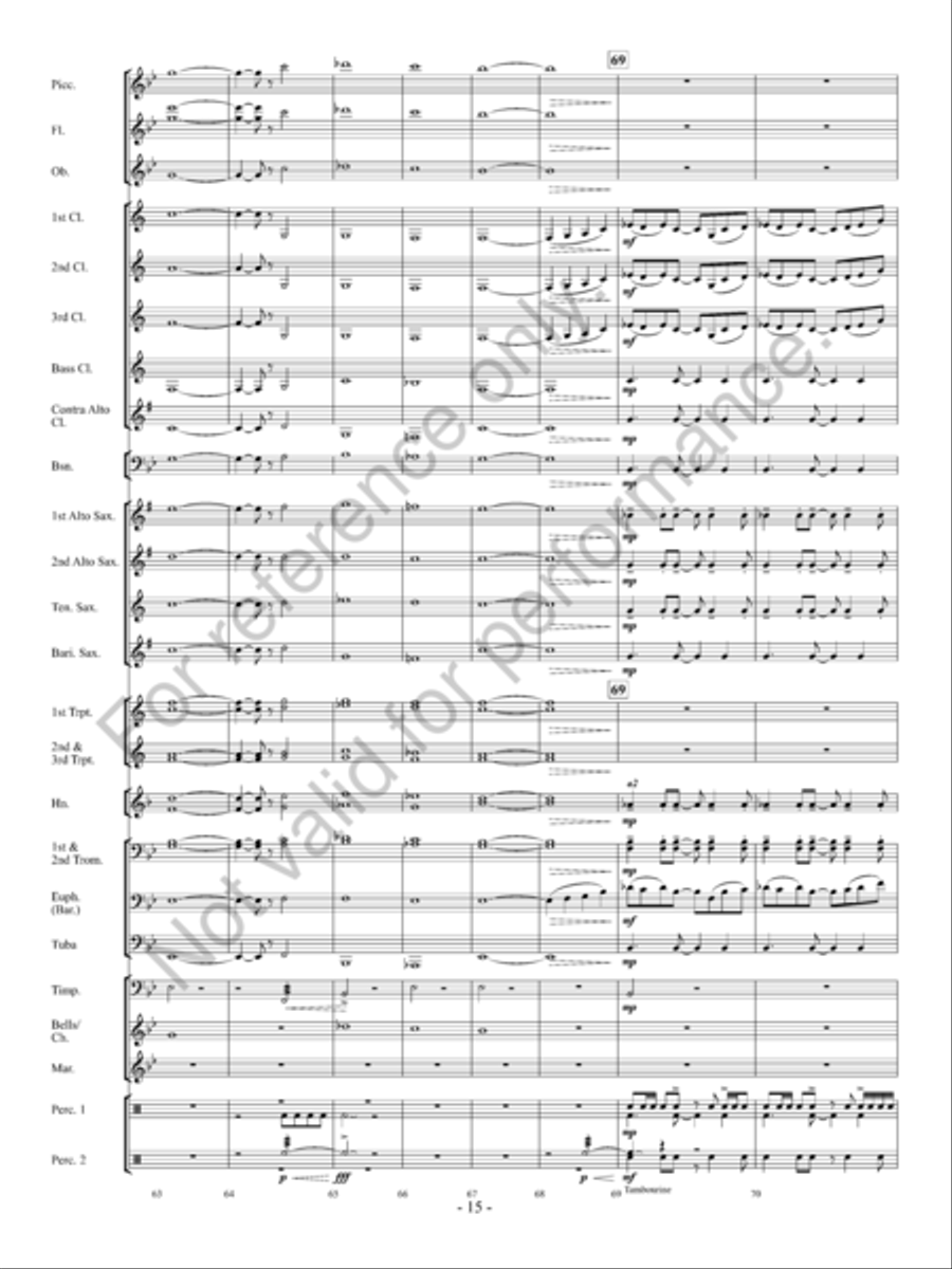 Into The Sunset Concert Band scores gallery preview page 16