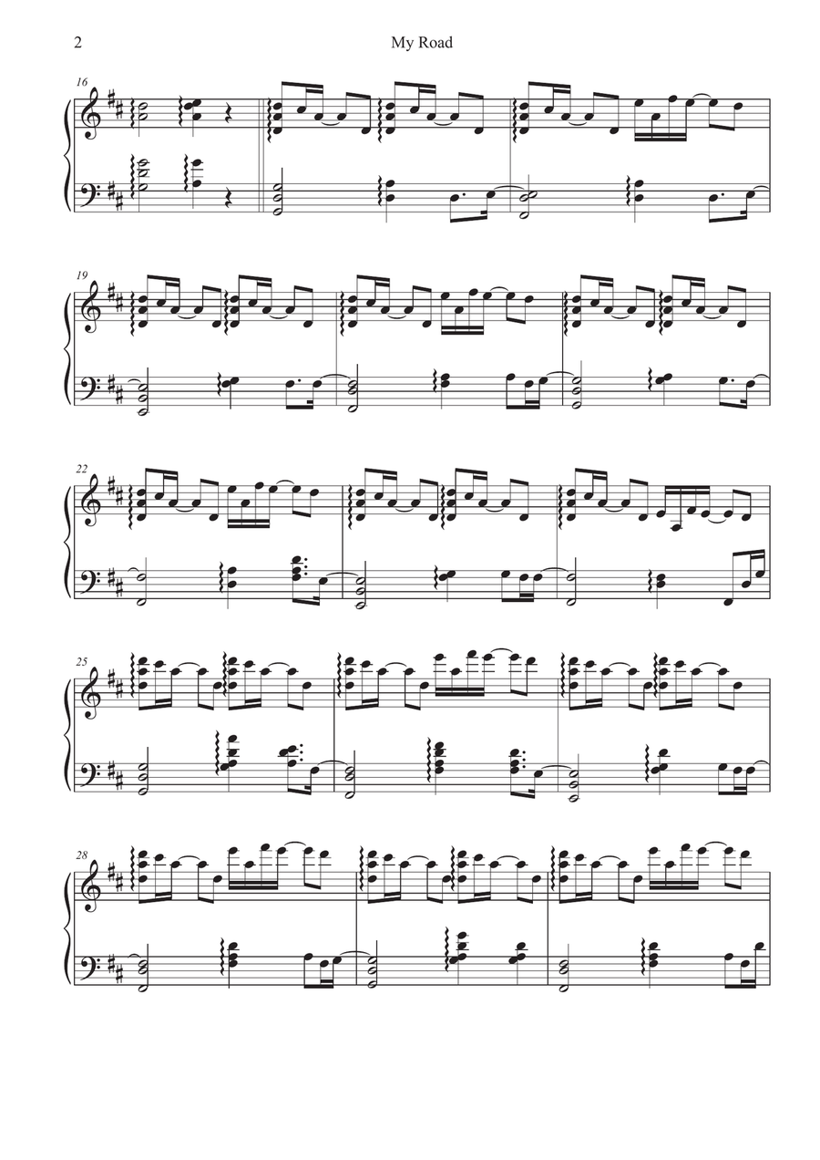 My Road My Road Easy Piano scores gallery preview page 2