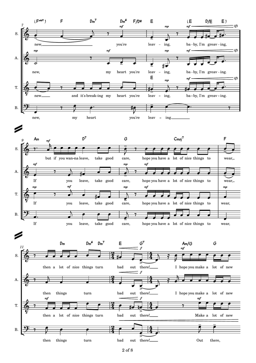Wild World 4-Part scores gallery preview page 2