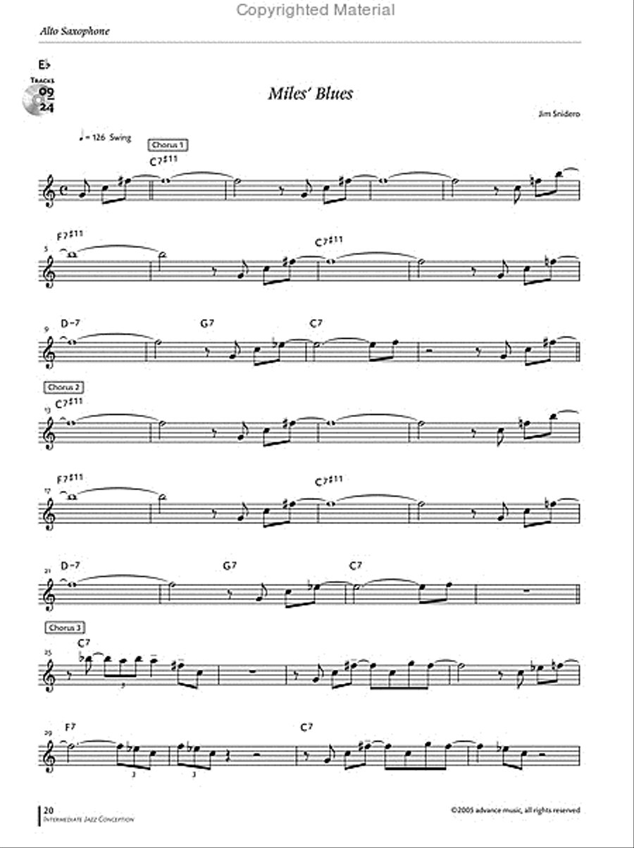 Intermediate Jazz Conception Alto & Baritone Saxophone Baritone Saxophone scores gallery preview page 8