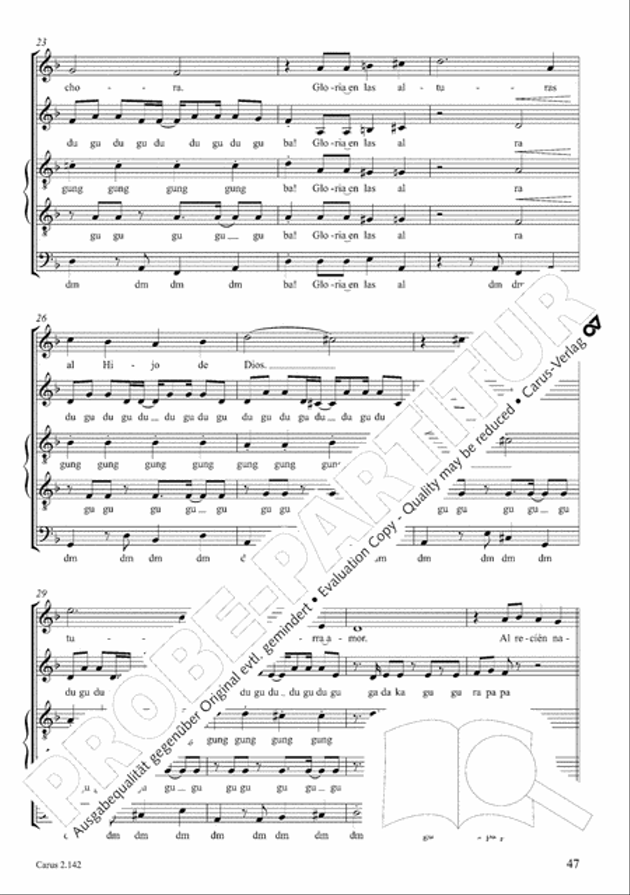 Christmas Carols of the World. Choral collection 4-Part scores gallery preview page 44