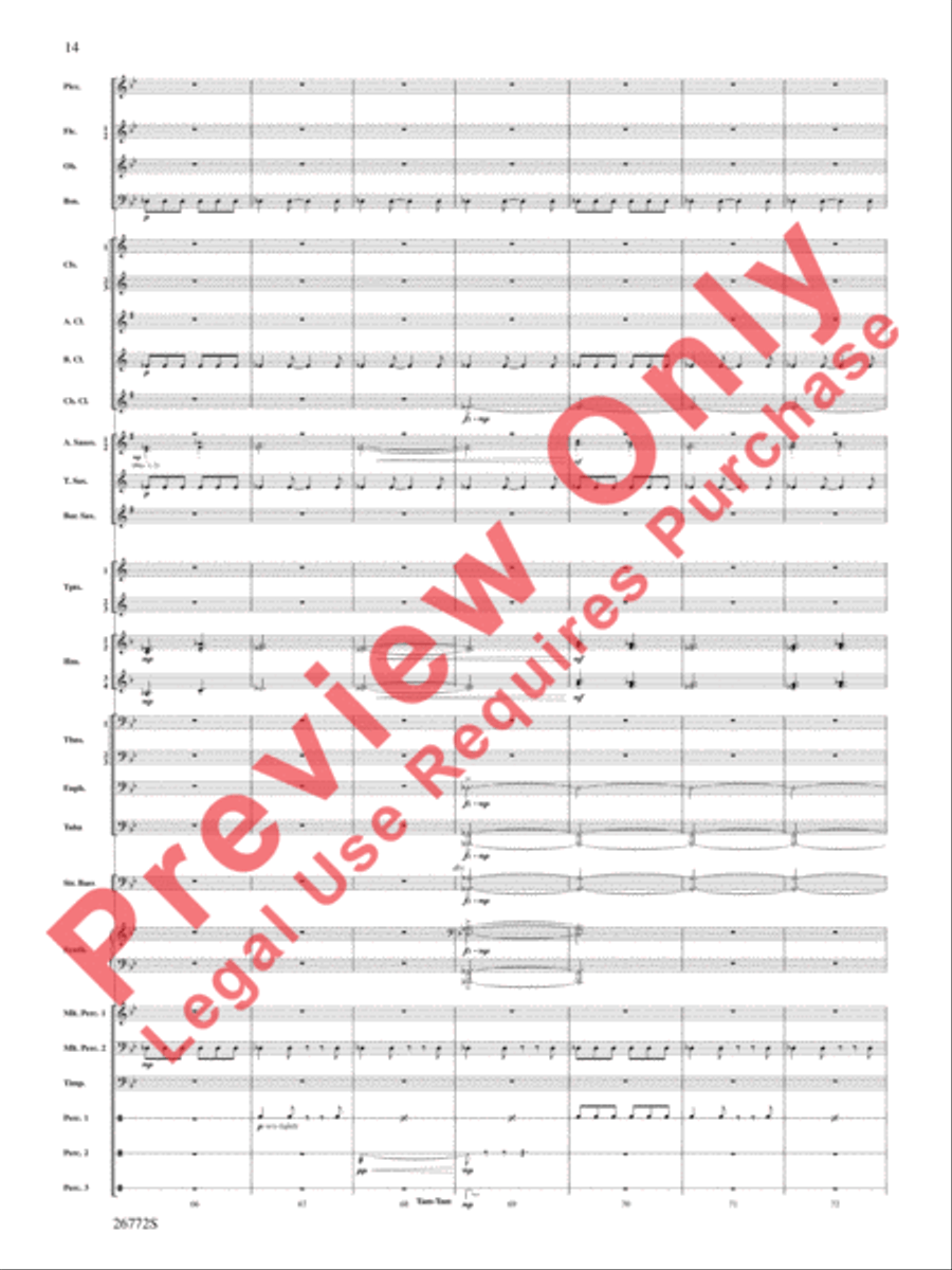 March: The Lion's Gate (Movement 1 from Sea to Sky) Concert Band scores gallery preview page 15