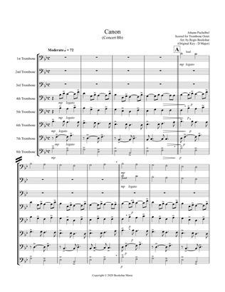 Canon (Pachelbel) (Bb) (Trombone Octet)