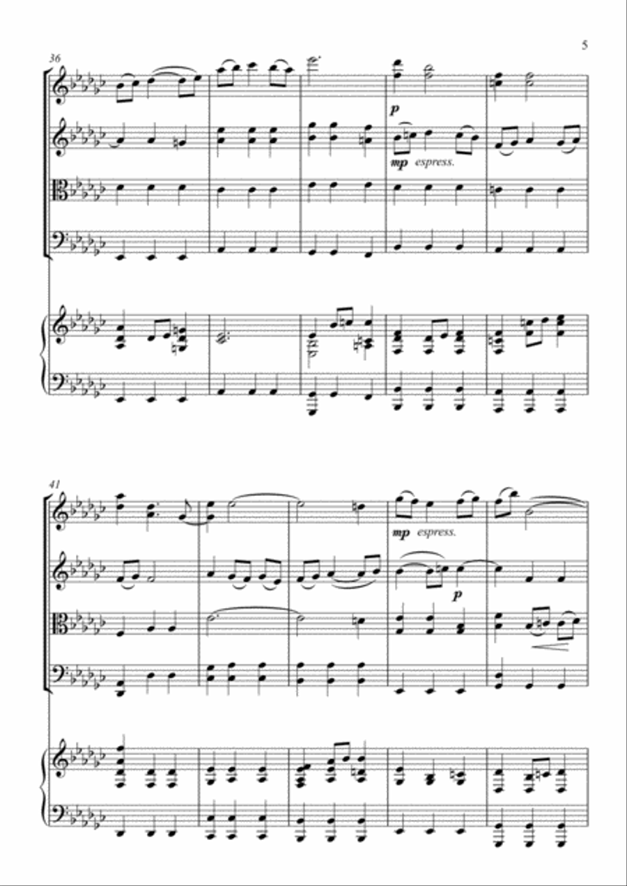 Adagio for Harp and Strings Chamber Orchestra scores gallery preview page 5