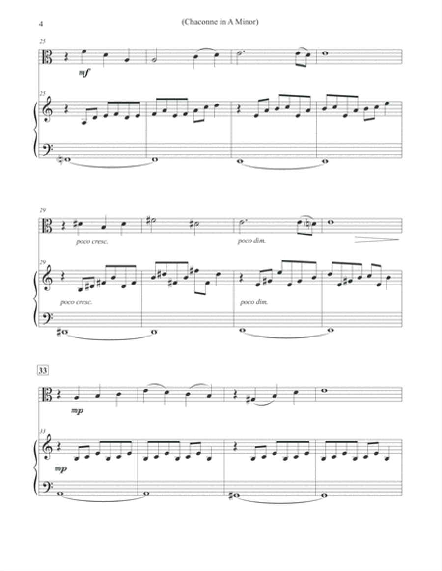 Chaconne in A Minor - Viola & Piano Viola scores gallery preview page 4