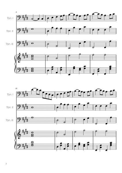 Swan Lake (theme) - Tchaikovsky - Trombone Trio w/ Piano Accompaniment image number null