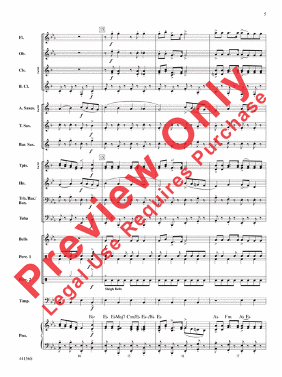 Holiday Celebrations Concert Band scores gallery preview page 5