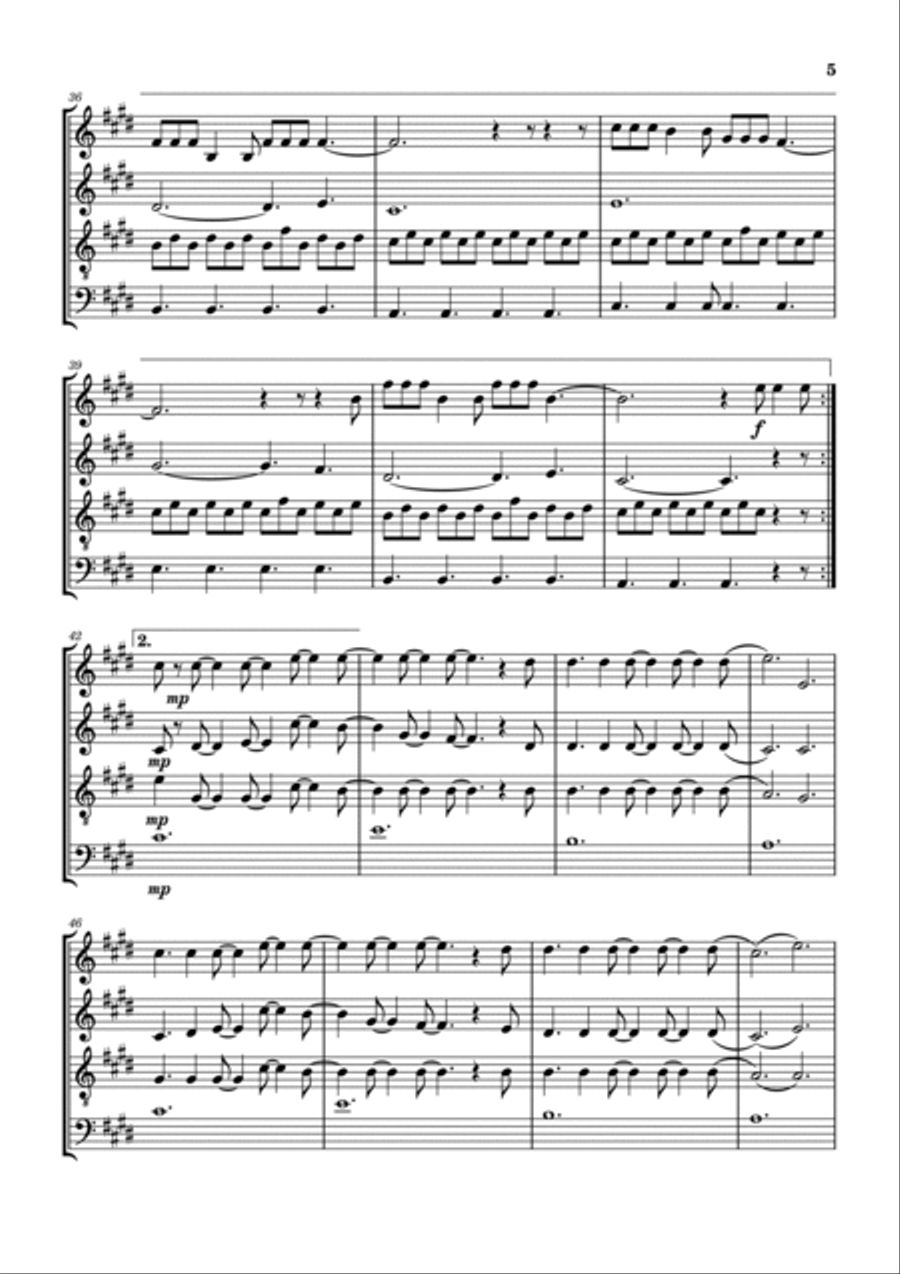 Dead Man Walking Woodwind Quartet scores gallery preview page 6