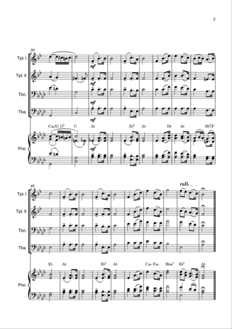 Bridal Chorus Brass Quartet scores gallery preview page 3