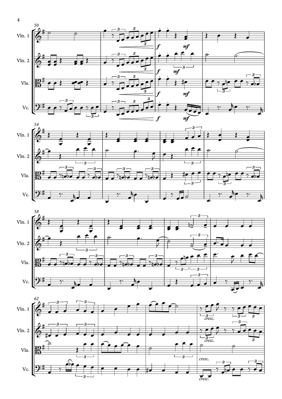 Isn't She Lovely String Quartet scores gallery preview page 4