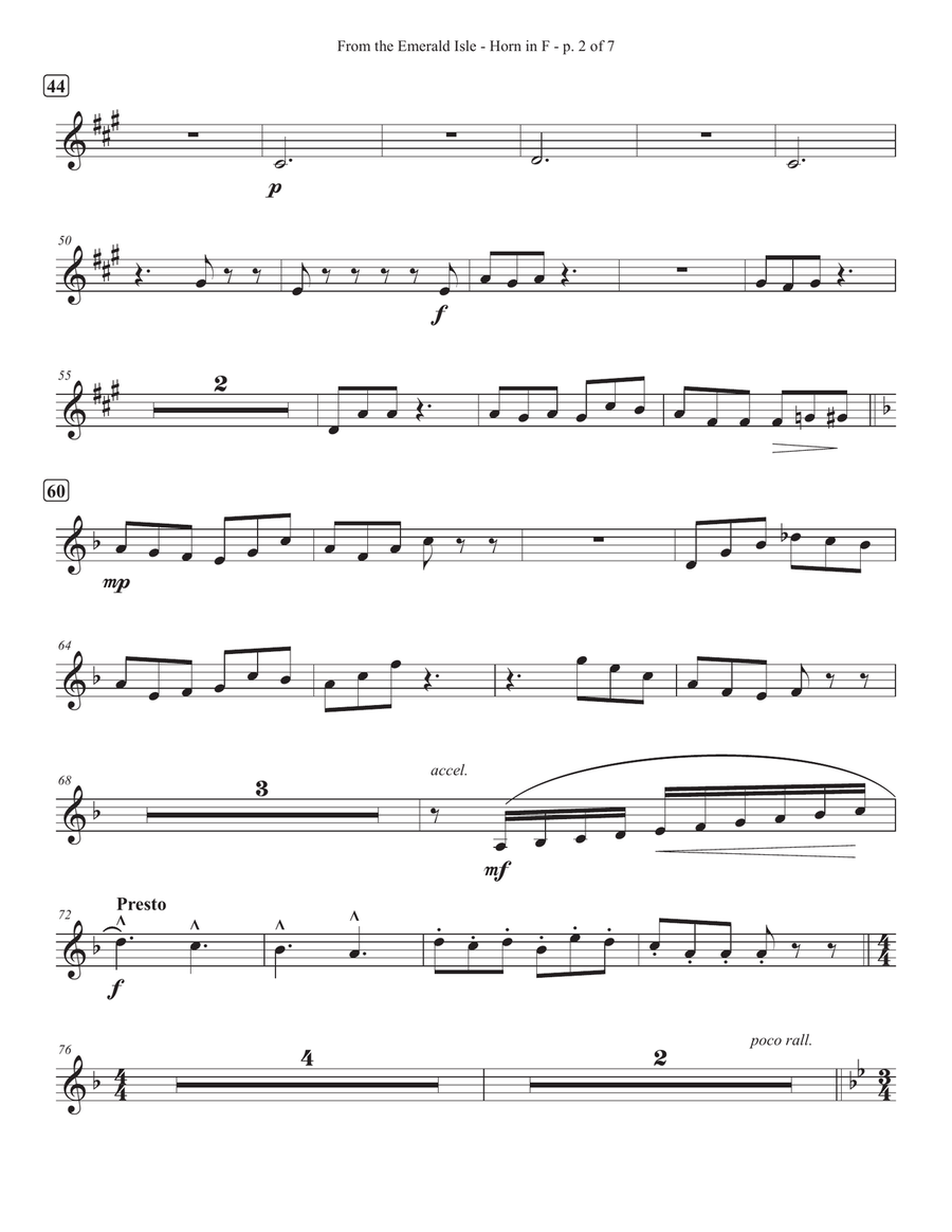 From The Emerald Isle - F Horn Brass Quintet scores gallery preview page 2