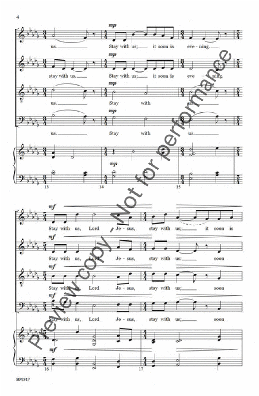Stay With Us 4-Part scores gallery preview page 4