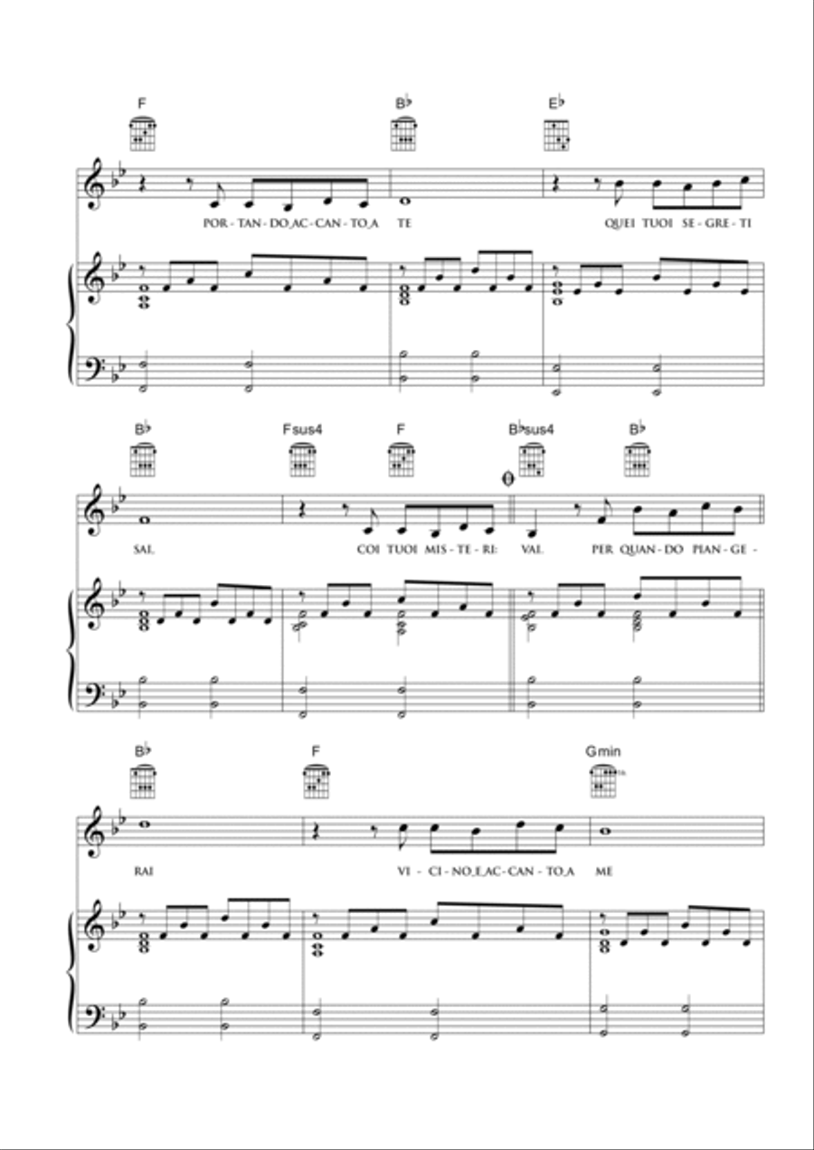Per quando tu sarai Per quando tu sarai Piano, Vocal, Guitar scores gallery preview page 4