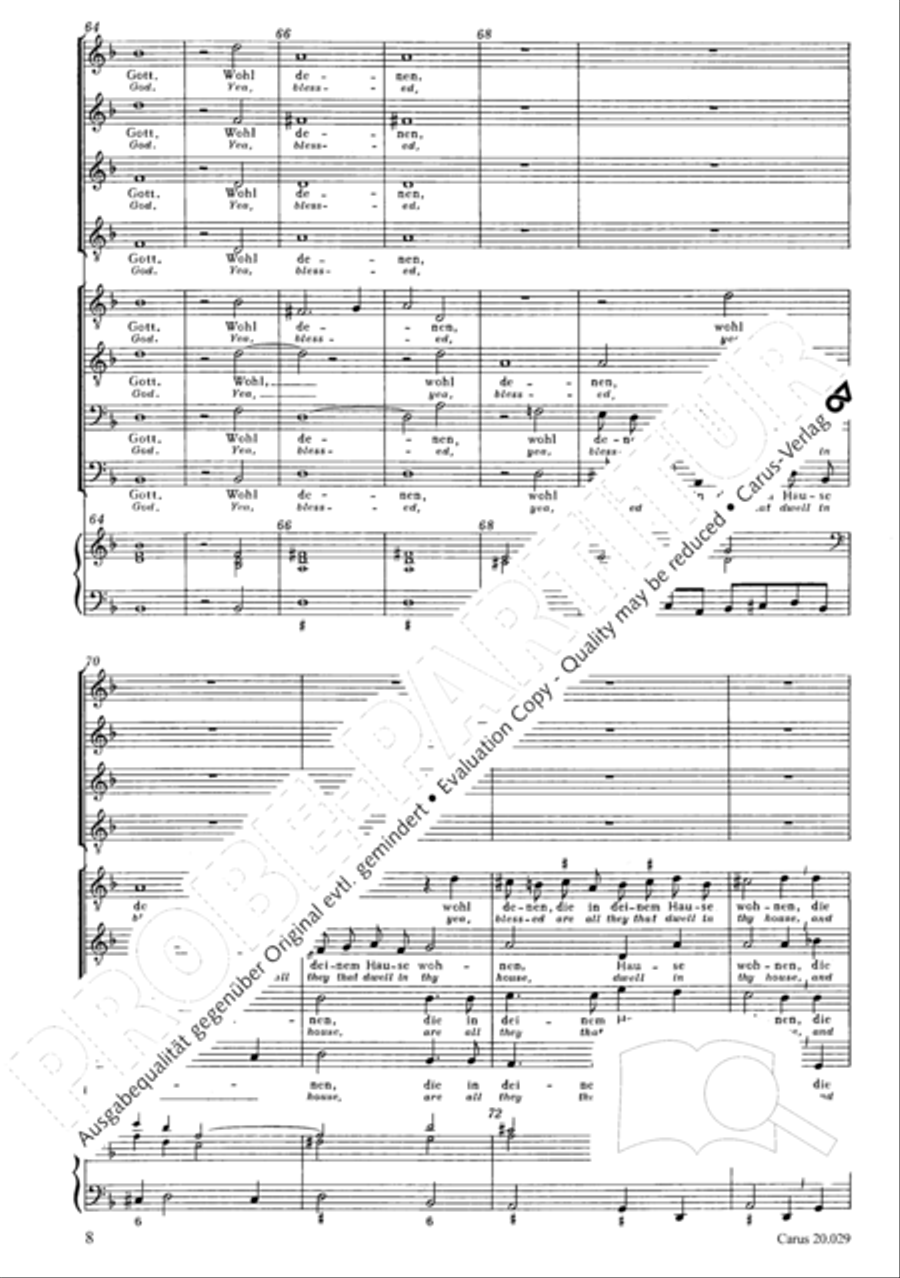 How beautiful is thy dwelling place (Wie lieblich sind deine Wohnungen) Men's Choir scores gallery preview page 15