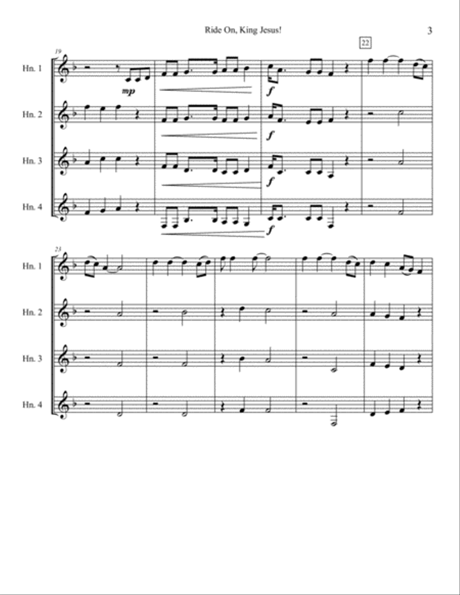 Ride On, King Jesus! Brass Ensemble scores gallery preview page 3