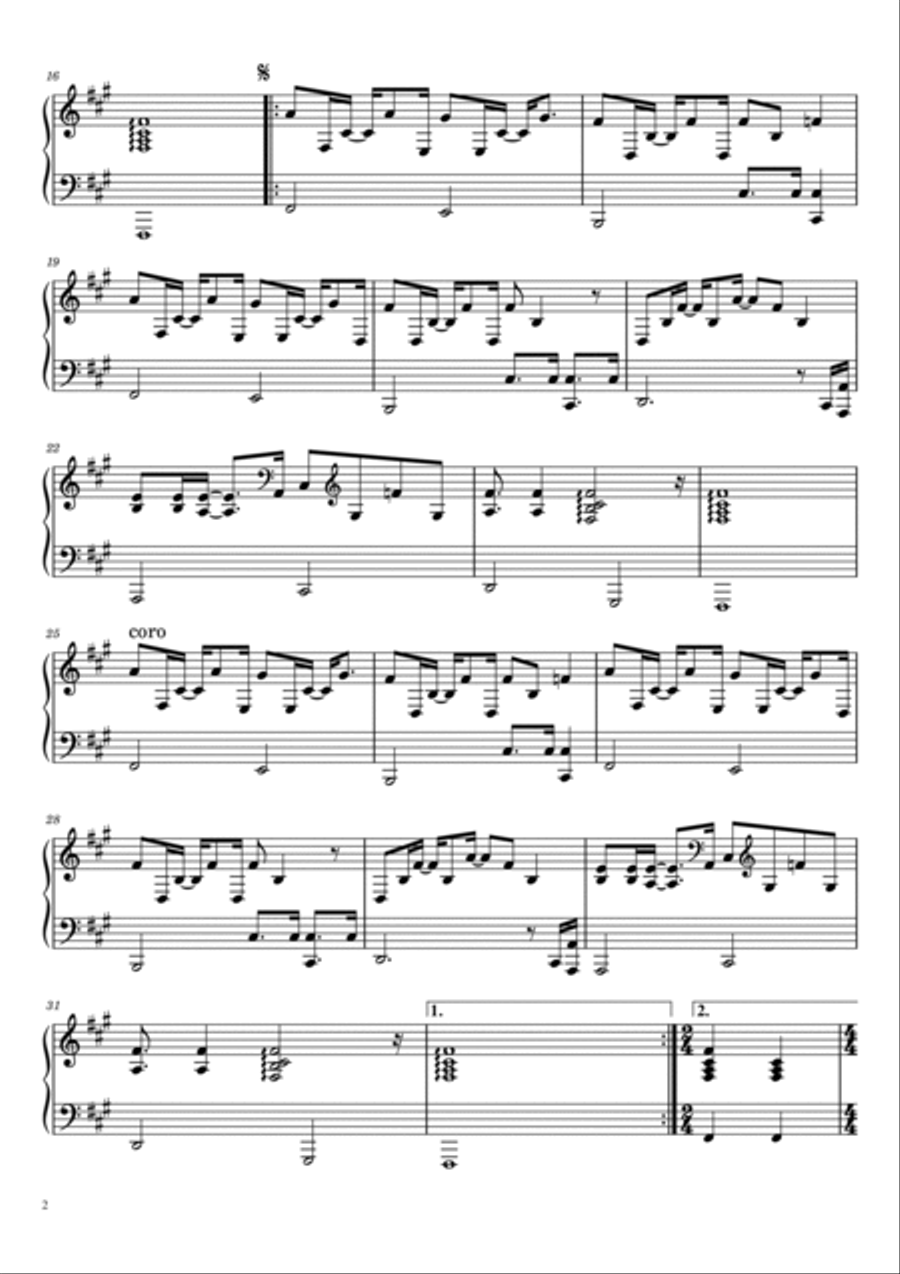 Shape Of My Heart Piano Solo scores gallery preview page 2