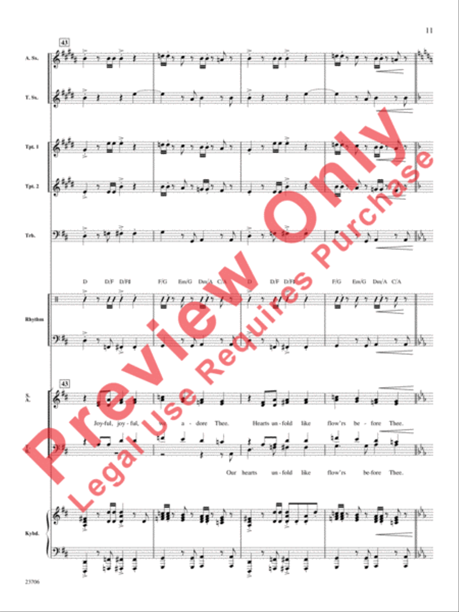 Joyful, Joyful, We Adore Thee Choir scores gallery preview page 12