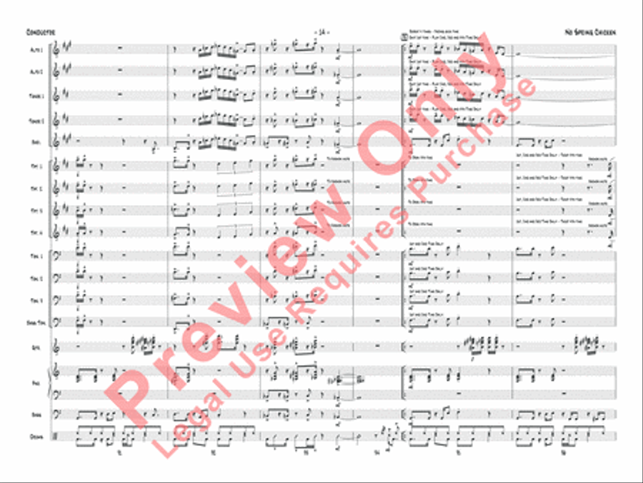 No Spring Chicken Jazz Ensemble scores gallery preview page 17