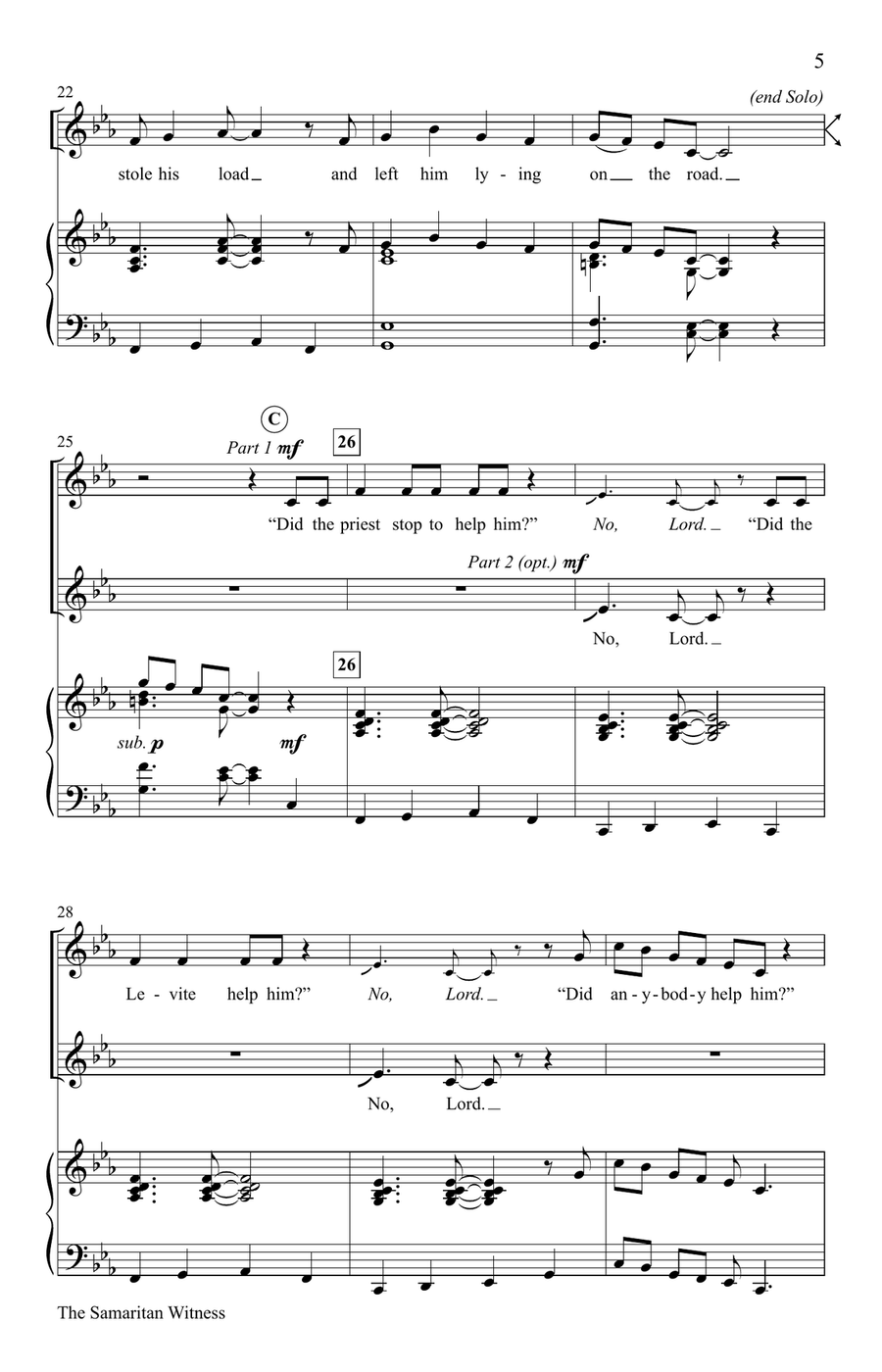 The Samaritan Witness (Digital) Unison Choir scores gallery preview page 4