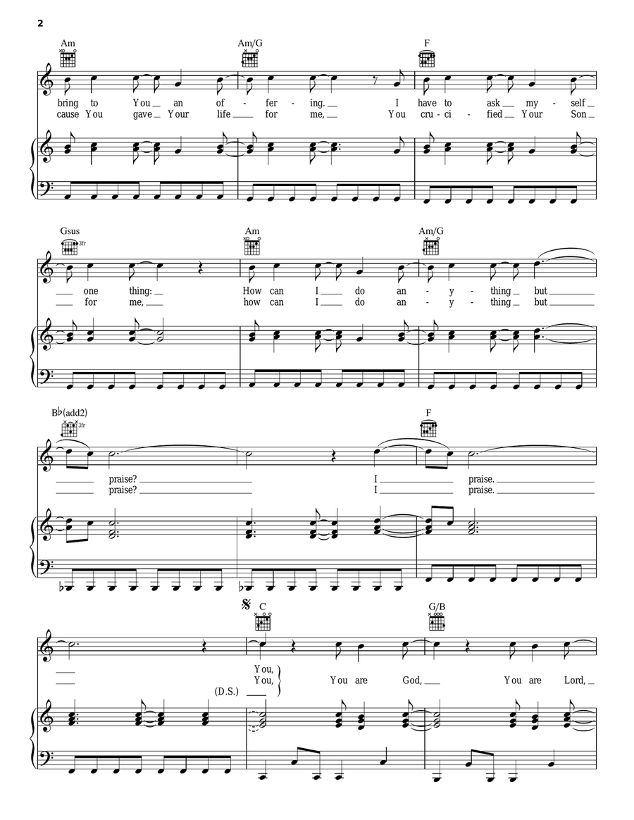 You, You Are God Acoustic Guitar scores gallery preview page 2