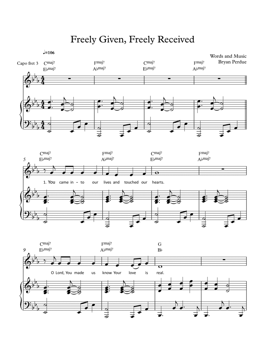 Freely Given - Freely Received Flute scores gallery preview page 1
