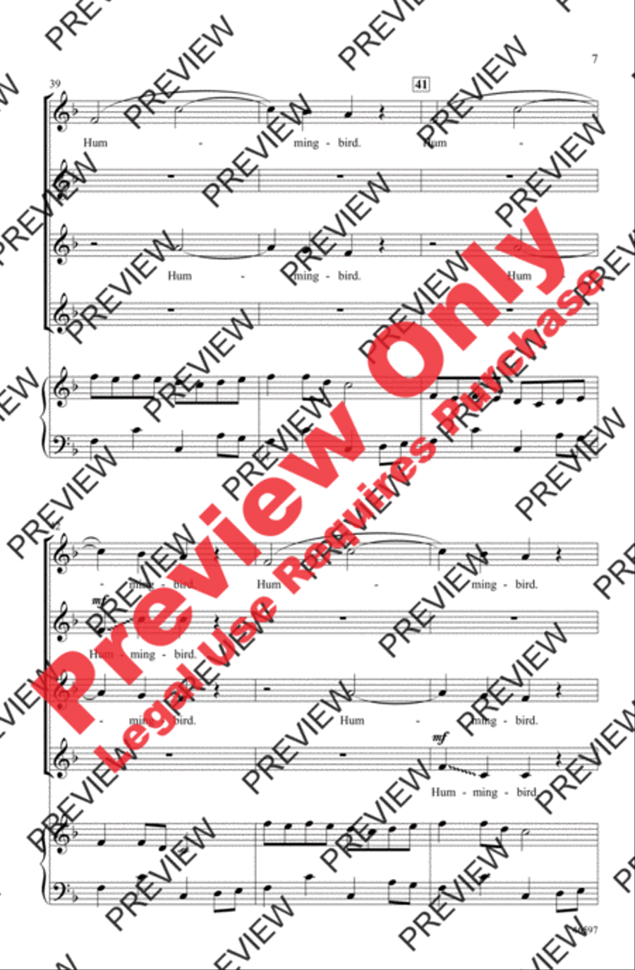 Hummingbird 2-Part scores gallery preview page 7