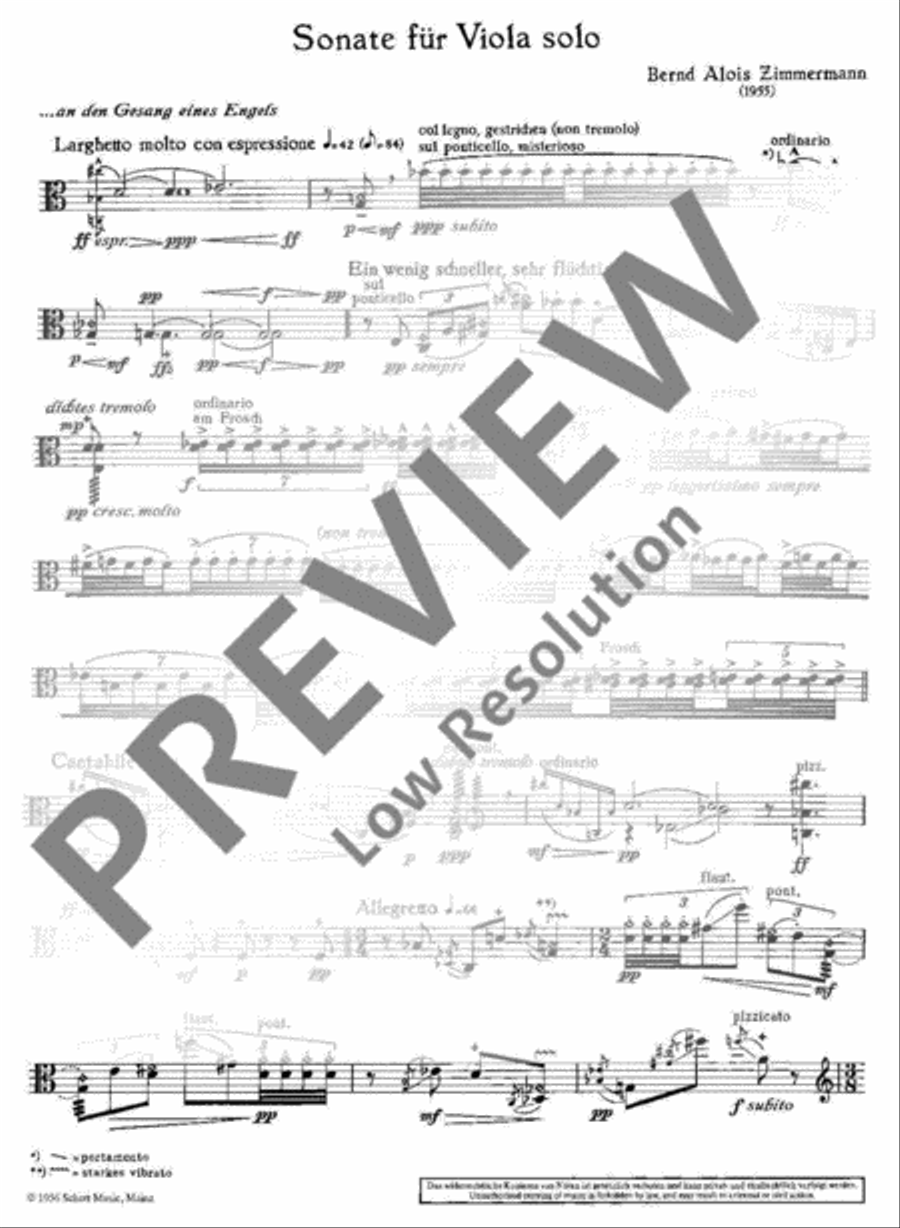 Sonata Viola Solo scores gallery preview page 5