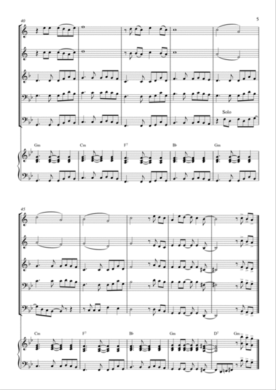 Flowers Brass Quintet scores gallery preview page 5