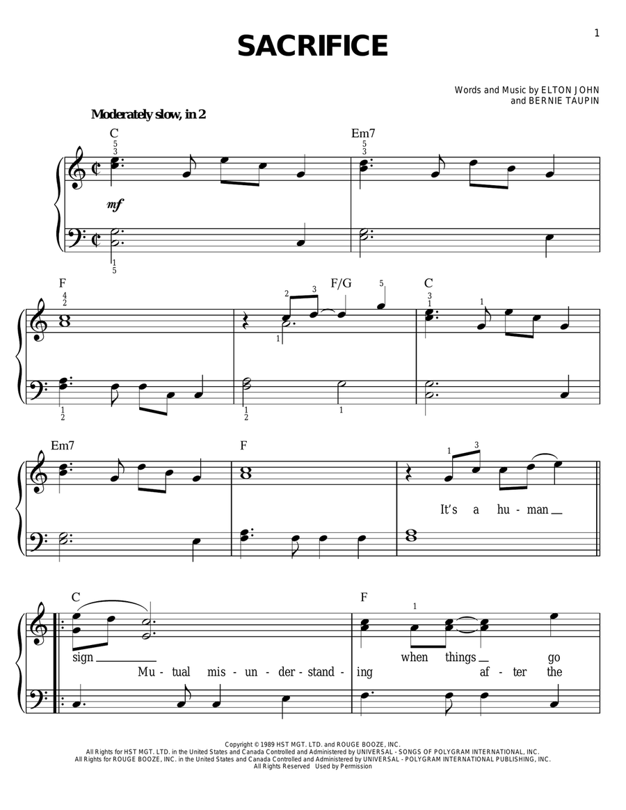 Sacrifice Sacrifice Voice scores gallery preview page 1