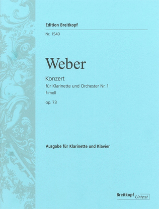 Book cover for Clarinet Concerto No. 1 in F minor Op. 73