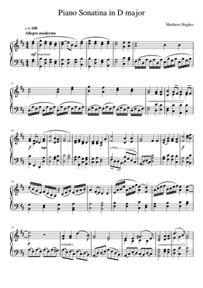 Piano Sonatina in D major