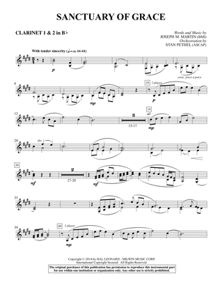 Book cover for Sanctuary Of Grace (from Sanctuary) - Bb Clarinet 1,2