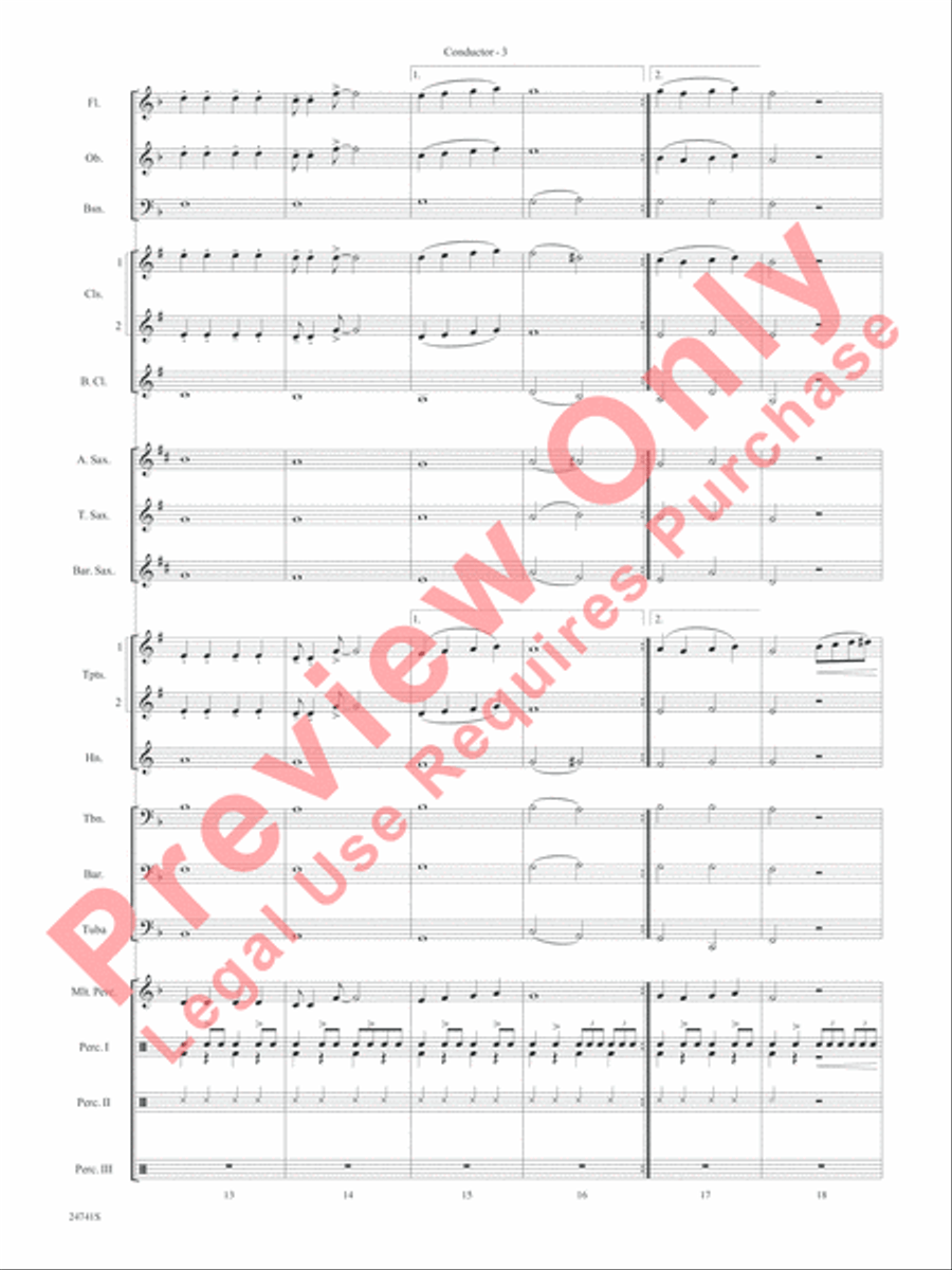 Swing, Santa, Swing Swing, Santa, Swing Concert Band scores gallery preview page 5