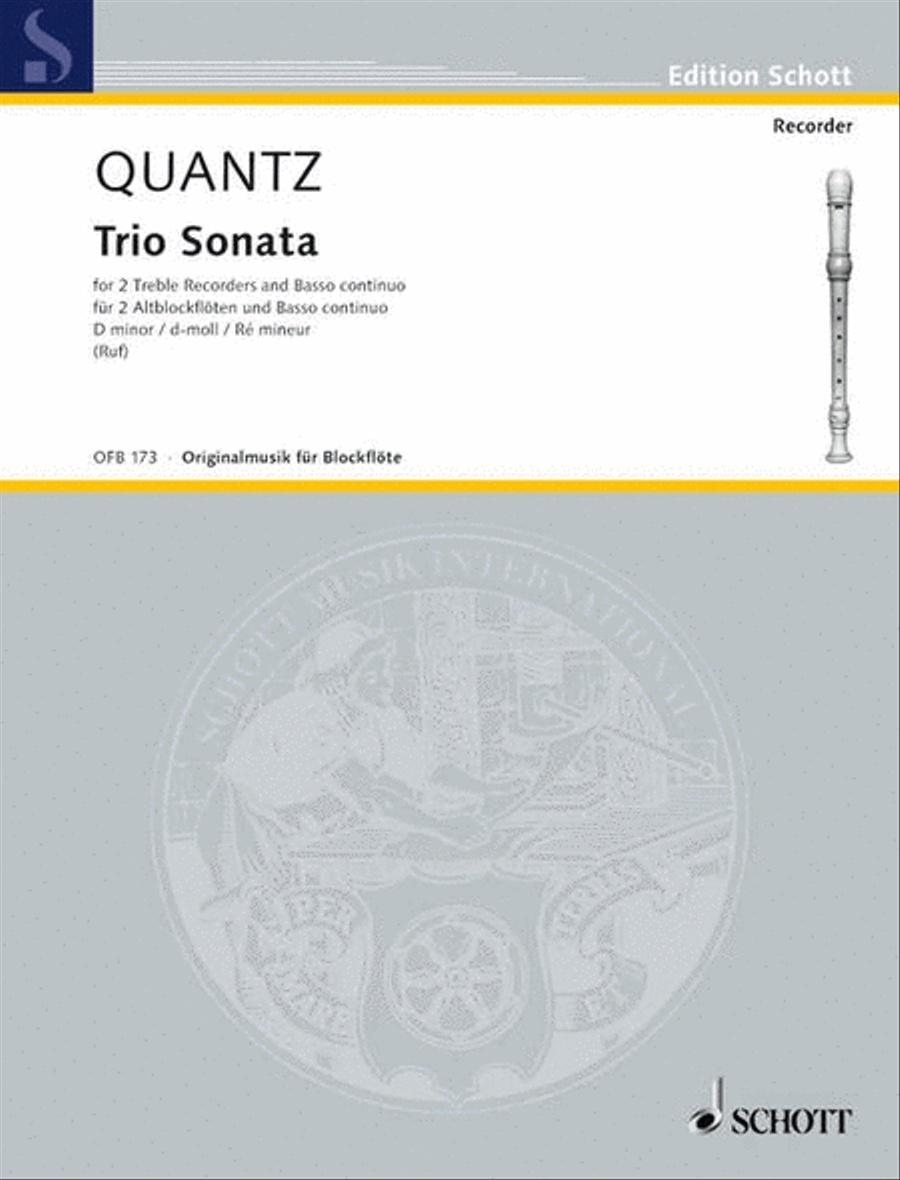 Trio Sonata in D minor Woodwind Duet scores gallery preview page 1