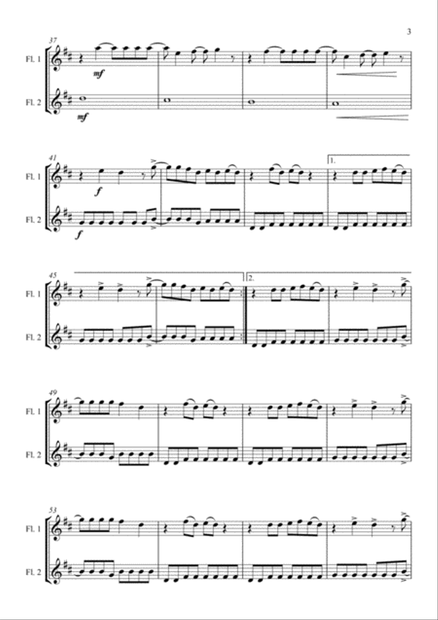Mamma Mia Flute Duet scores gallery preview page 5