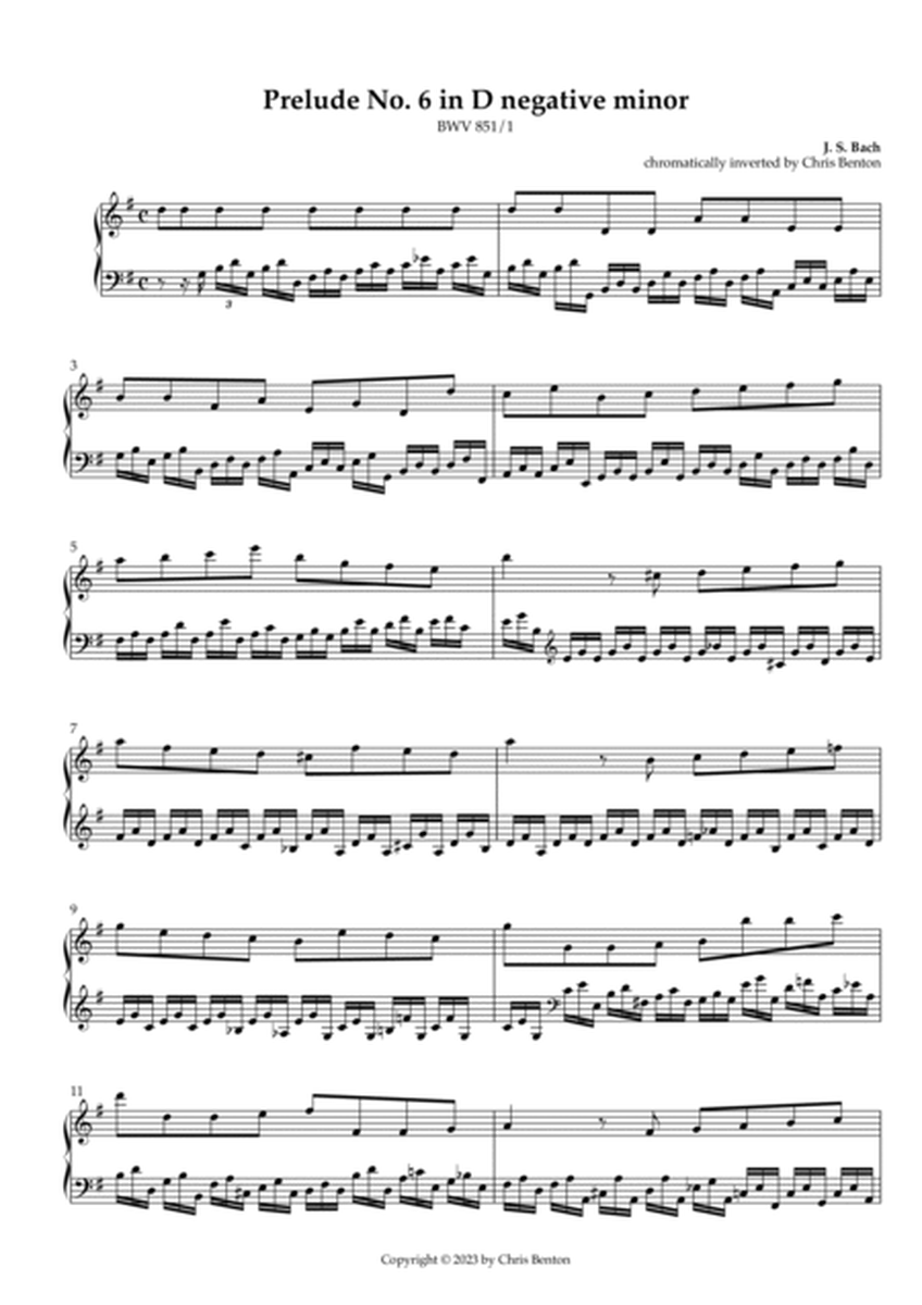 Prelude & Fugue No. 6 in D minor (BWV 851) - Chromatically Inverted
