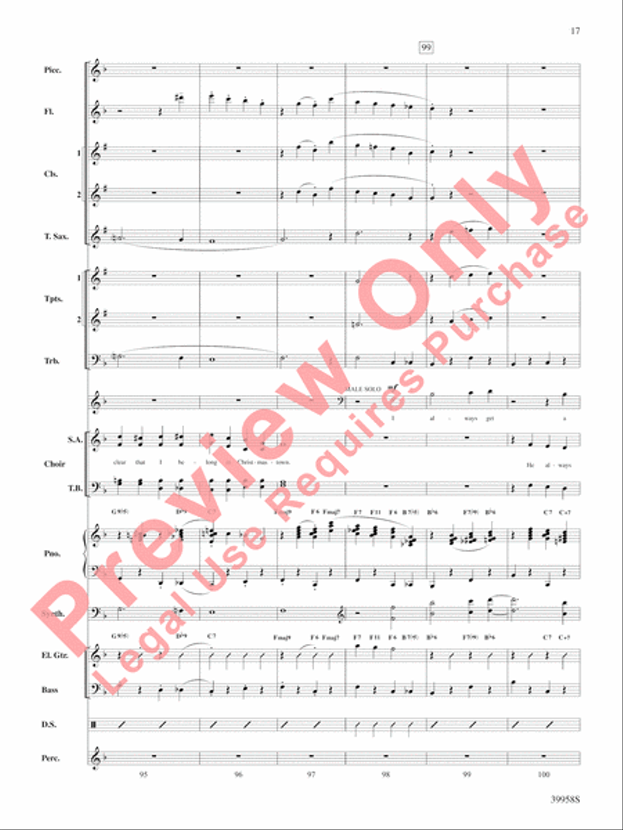Elf: A Medley from the Broadway Musical Choir scores gallery preview page 18