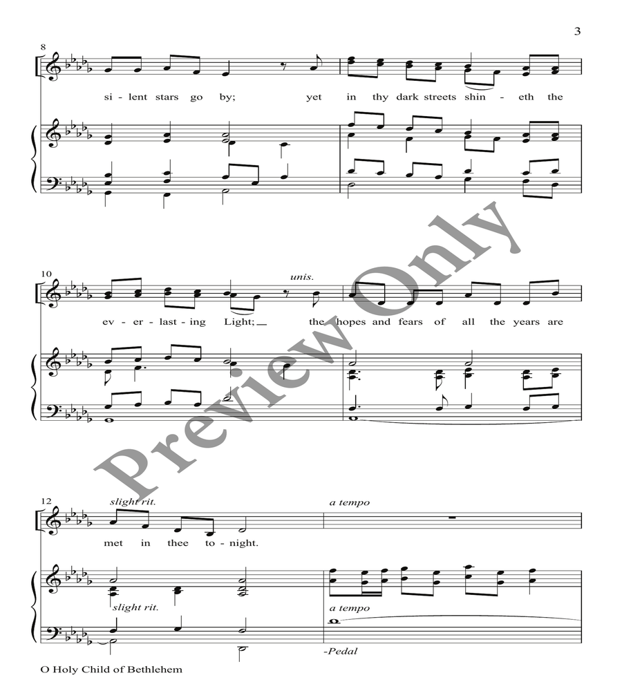 O Holy Child of Bethlehem 4-Part scores gallery preview page 2