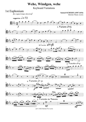 Samuel Scheidt: Blow, Winds, Blow! (Wehe, Windgen, Wehe) for Tuba Quintet (2 Euphoniums, 3 Tubas)