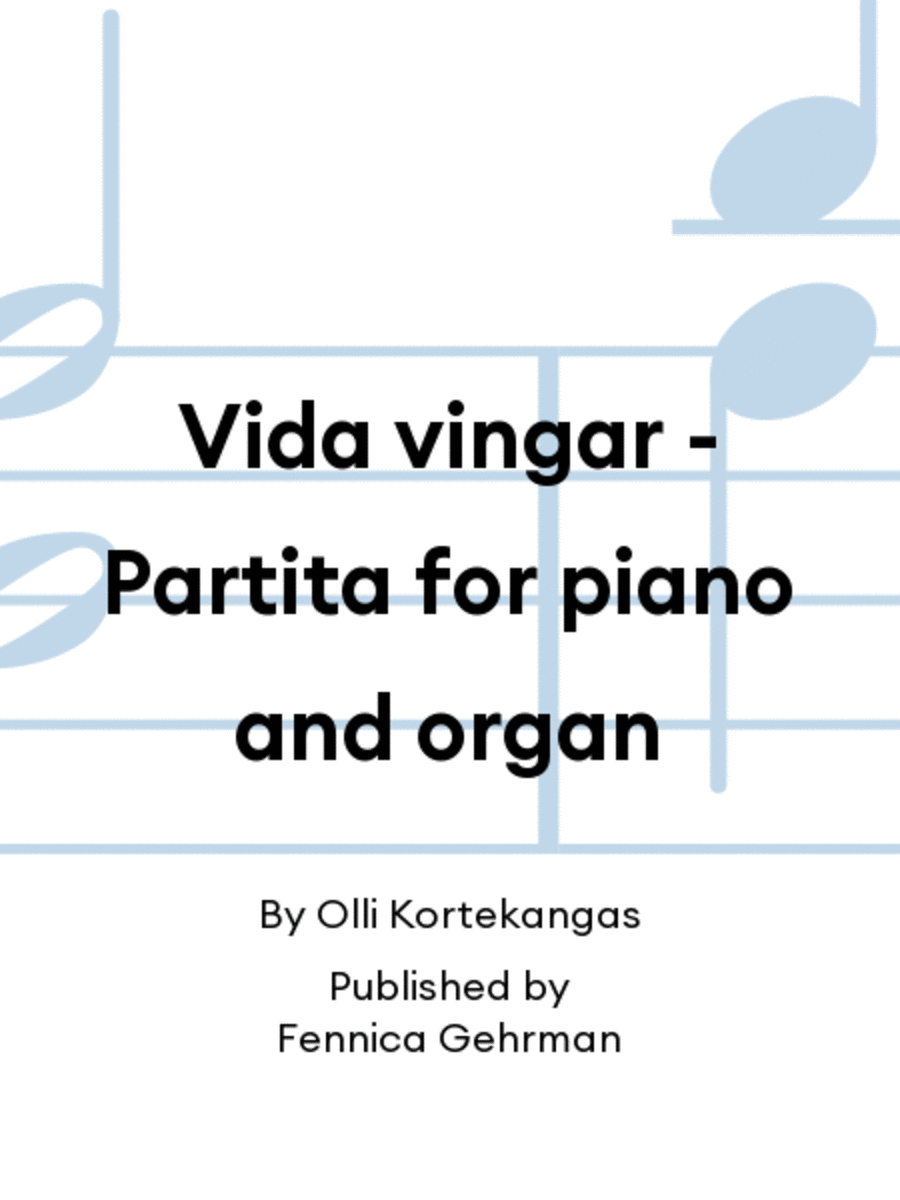 Vida vingar: Partita for piano and organ Organ scores gallery preview page 1