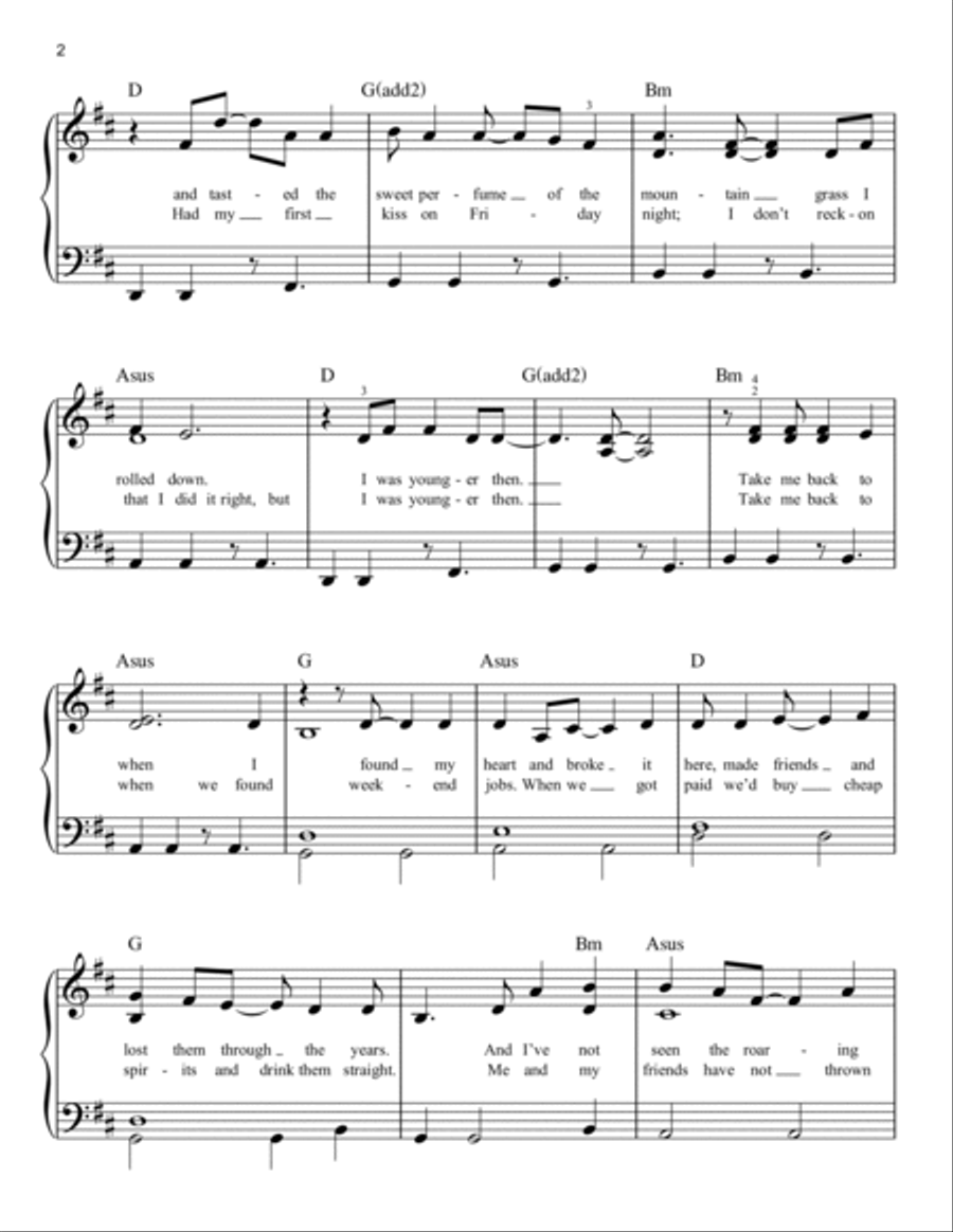 Castle On The Hill Easy Piano scores gallery preview page 2