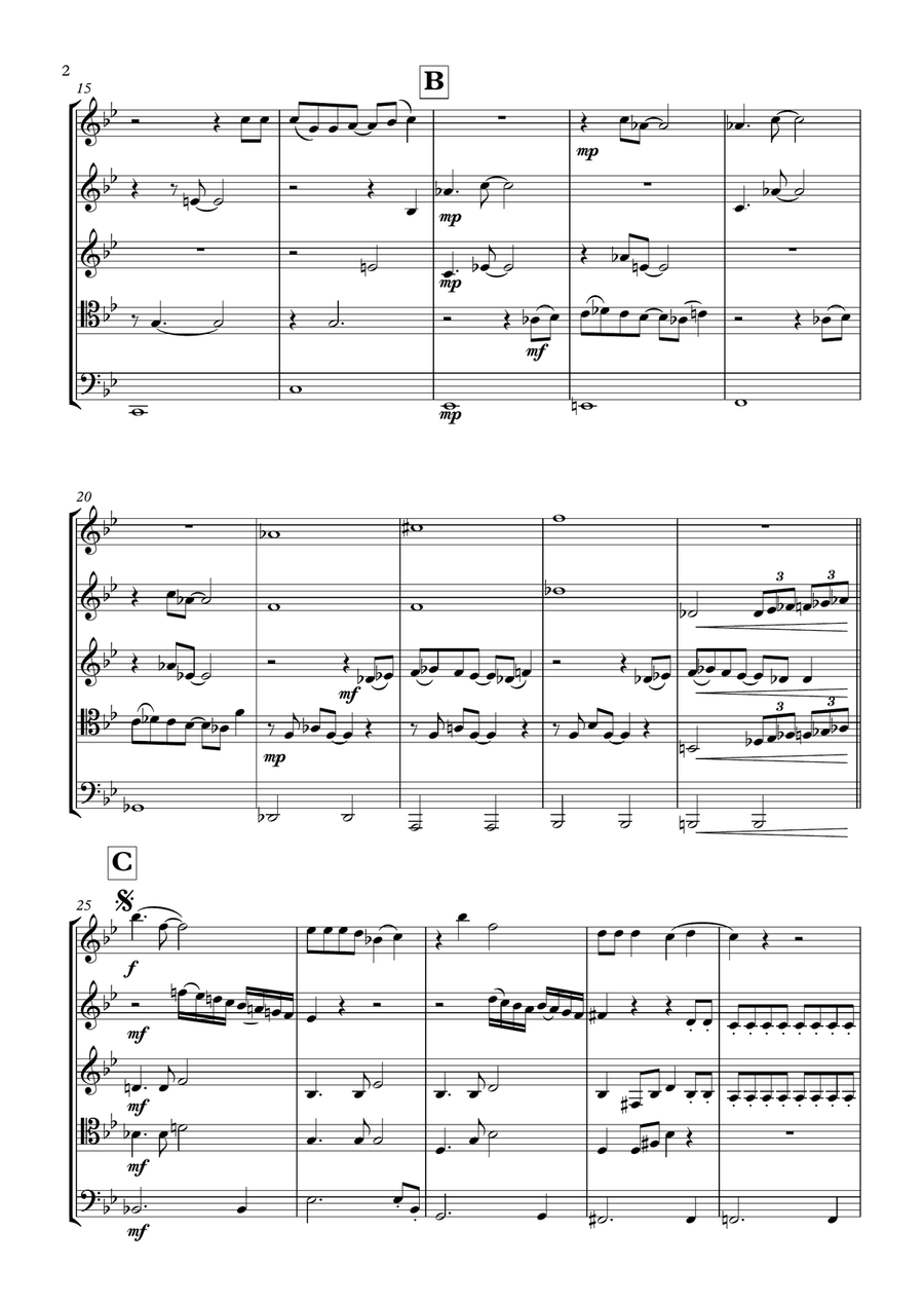 Life On Mars Brass Ensemble scores gallery preview page 2